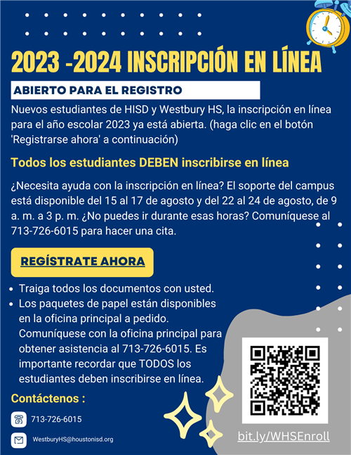 Online Enrollment Spanish